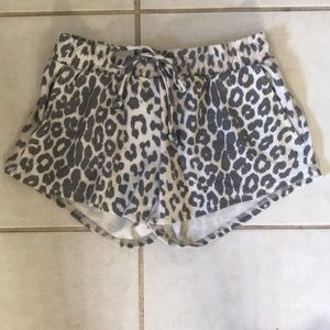 Chaser brand leopard print shorts x small
